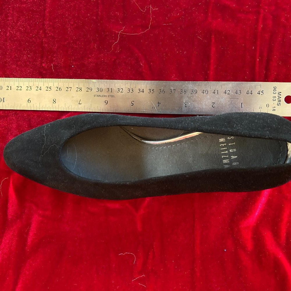 Stewart Weitzman, Black Suede Dress Shoe - Picture 8 of 9